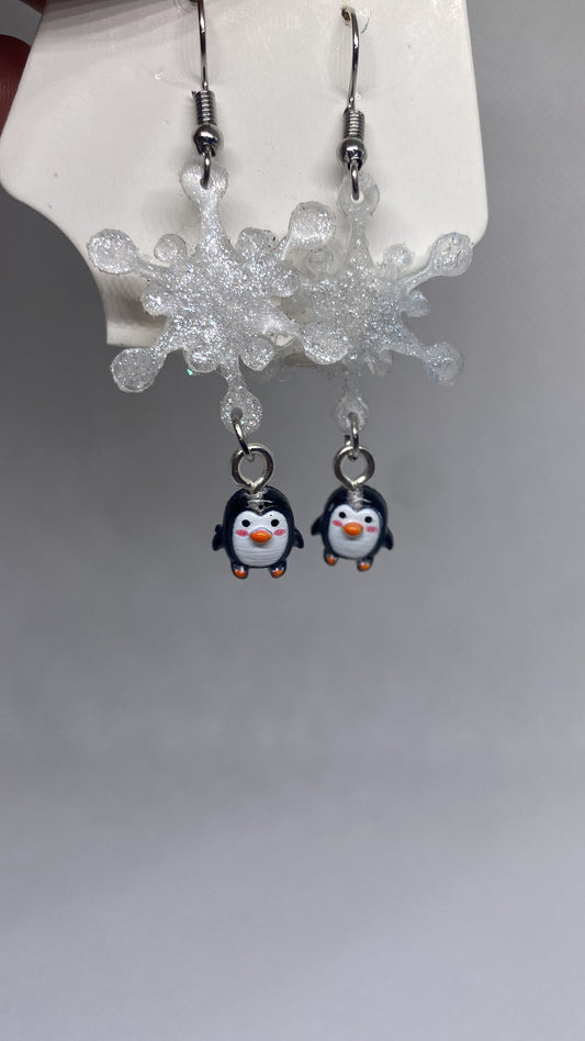 Penguin & Snowflake Earrings