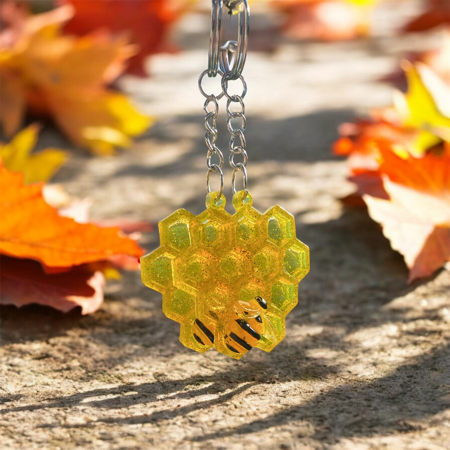 Honeycomb Keychain