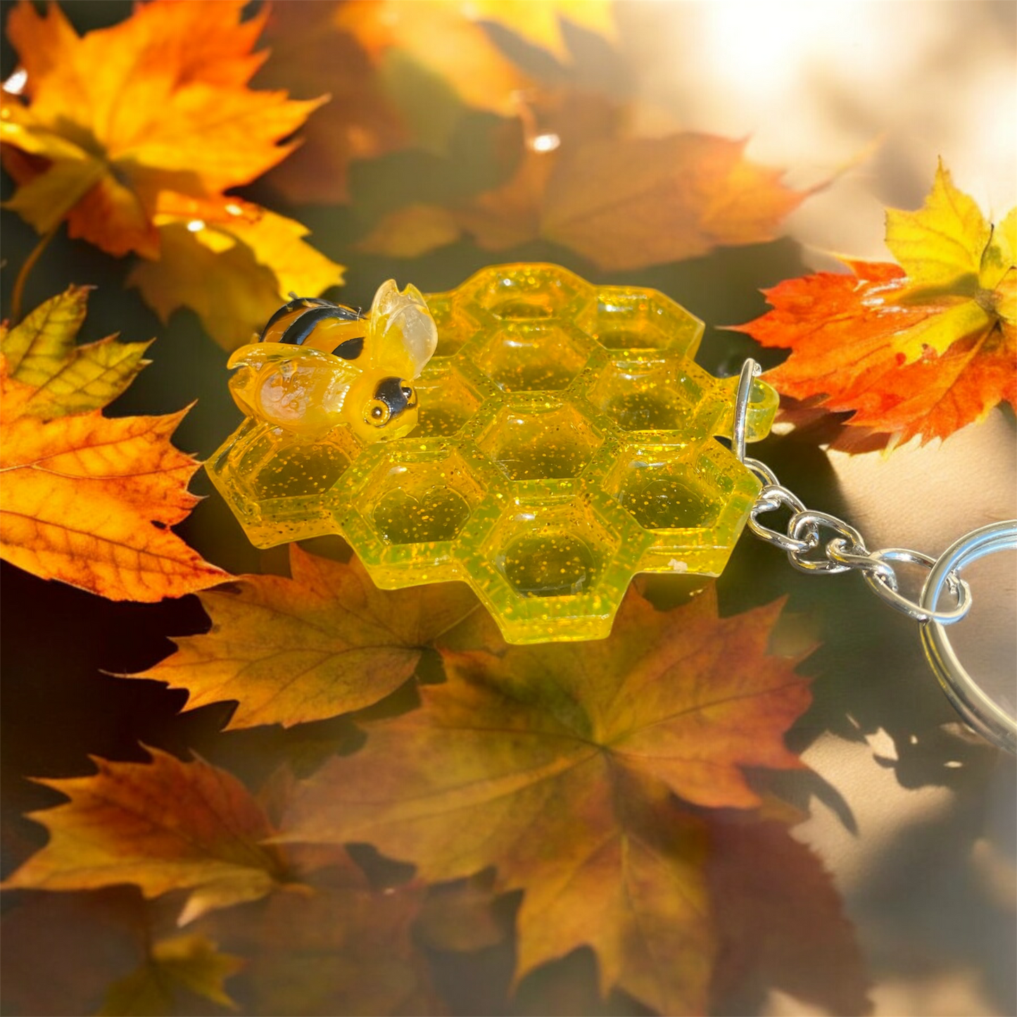 Honeycomb Keychain