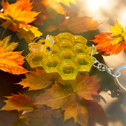 Honeycomb Keychain