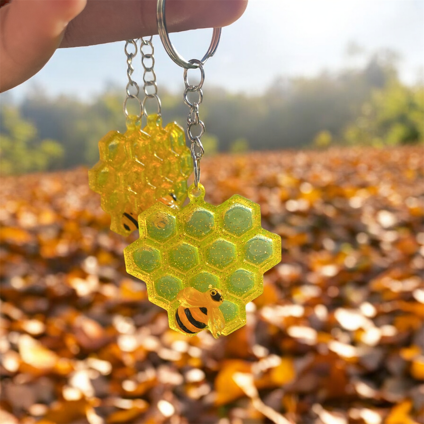 Honeycomb Keychain